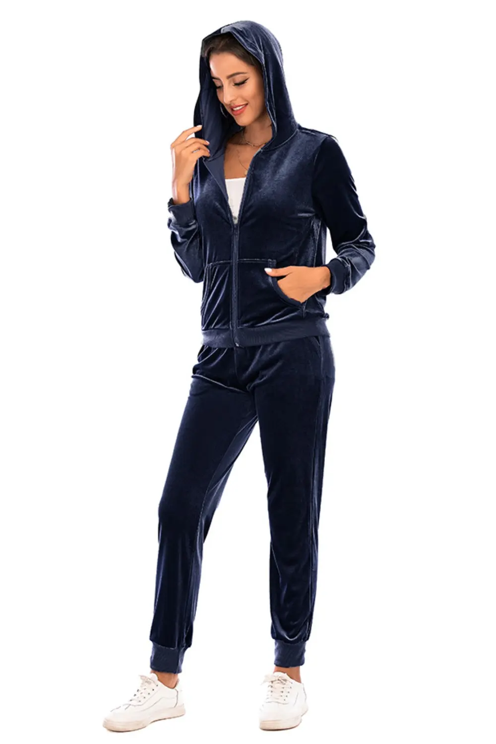 Zip-Up Hooded Jacket and Pants Set, image 23