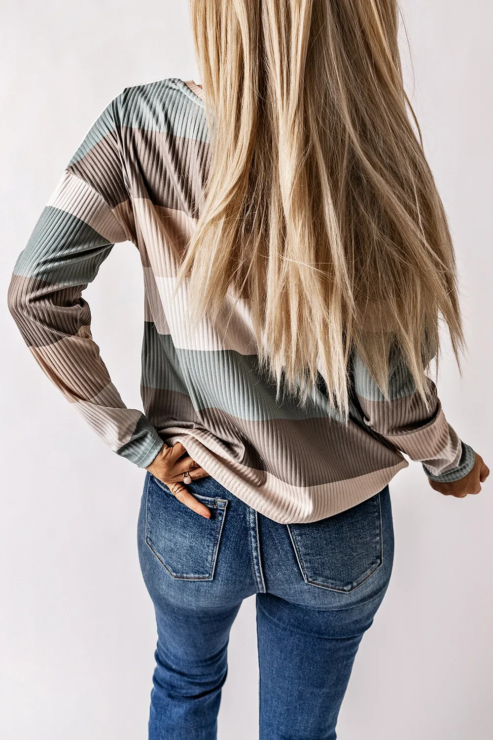 Wide Stripe Top with Pocket, image 3