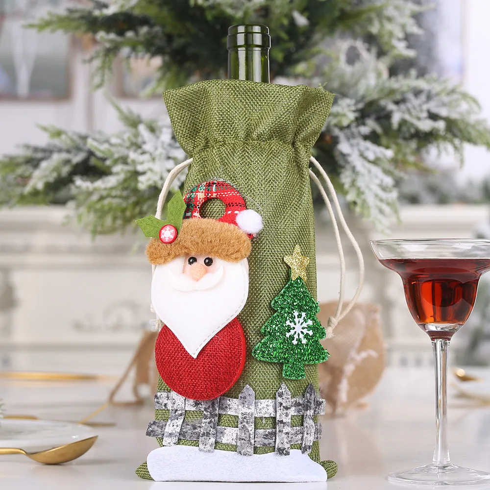 Assorted 2-Piece Christmas Doll Wine Bottle Covers, image 5