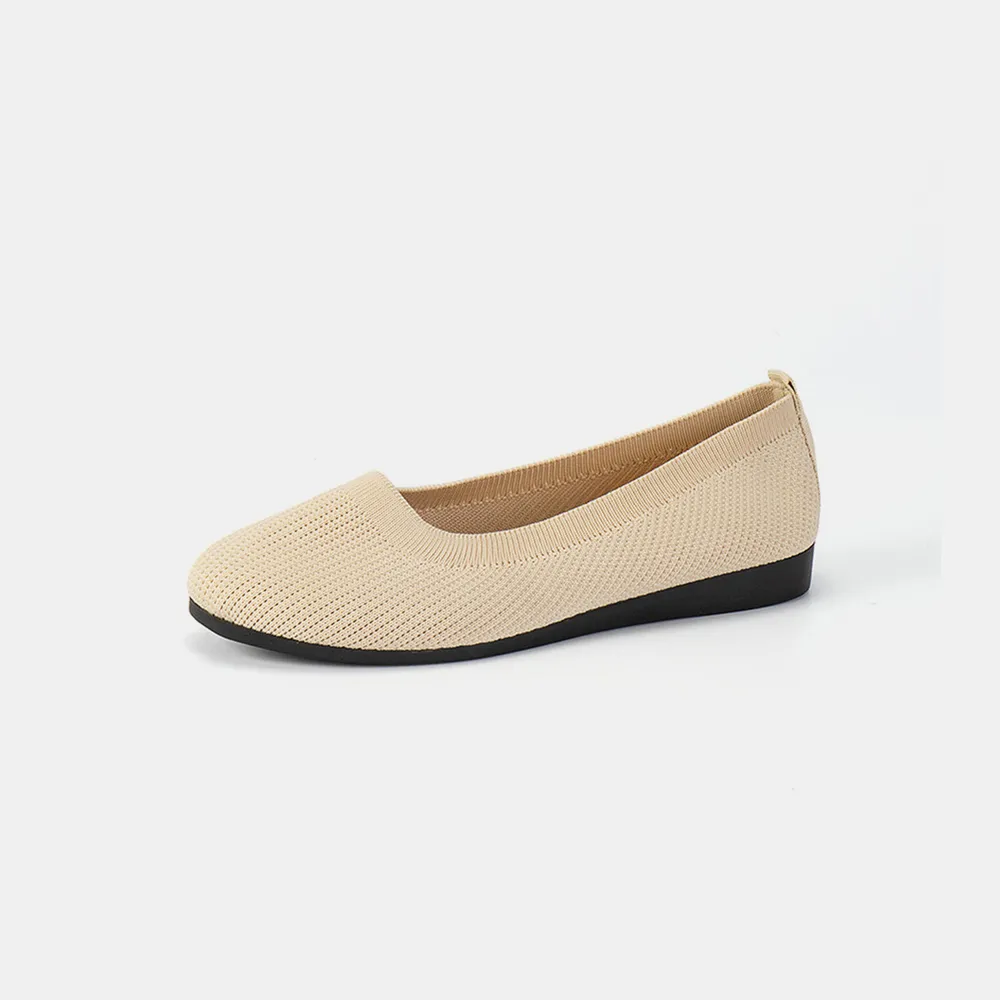 Round Toe Knit Ballet Flats, image 9
