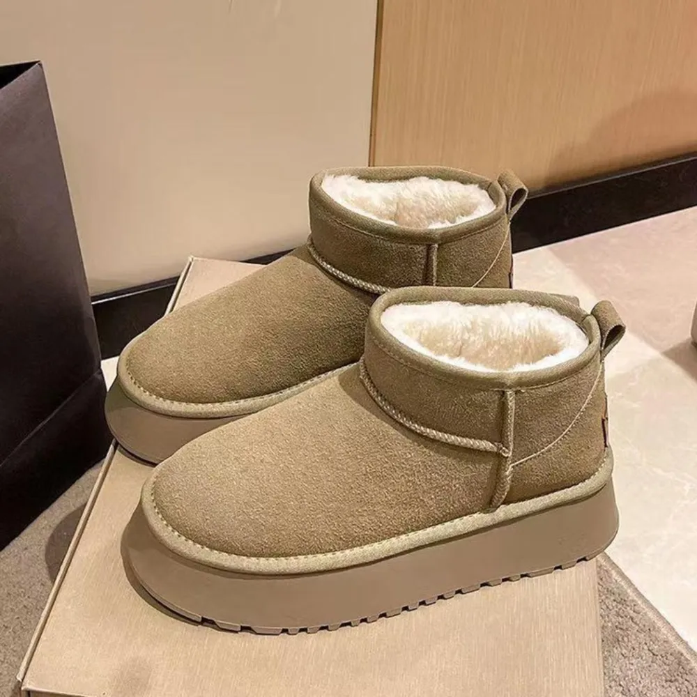 Fleece Lined Chunky Platform Mini Boots, image 2
