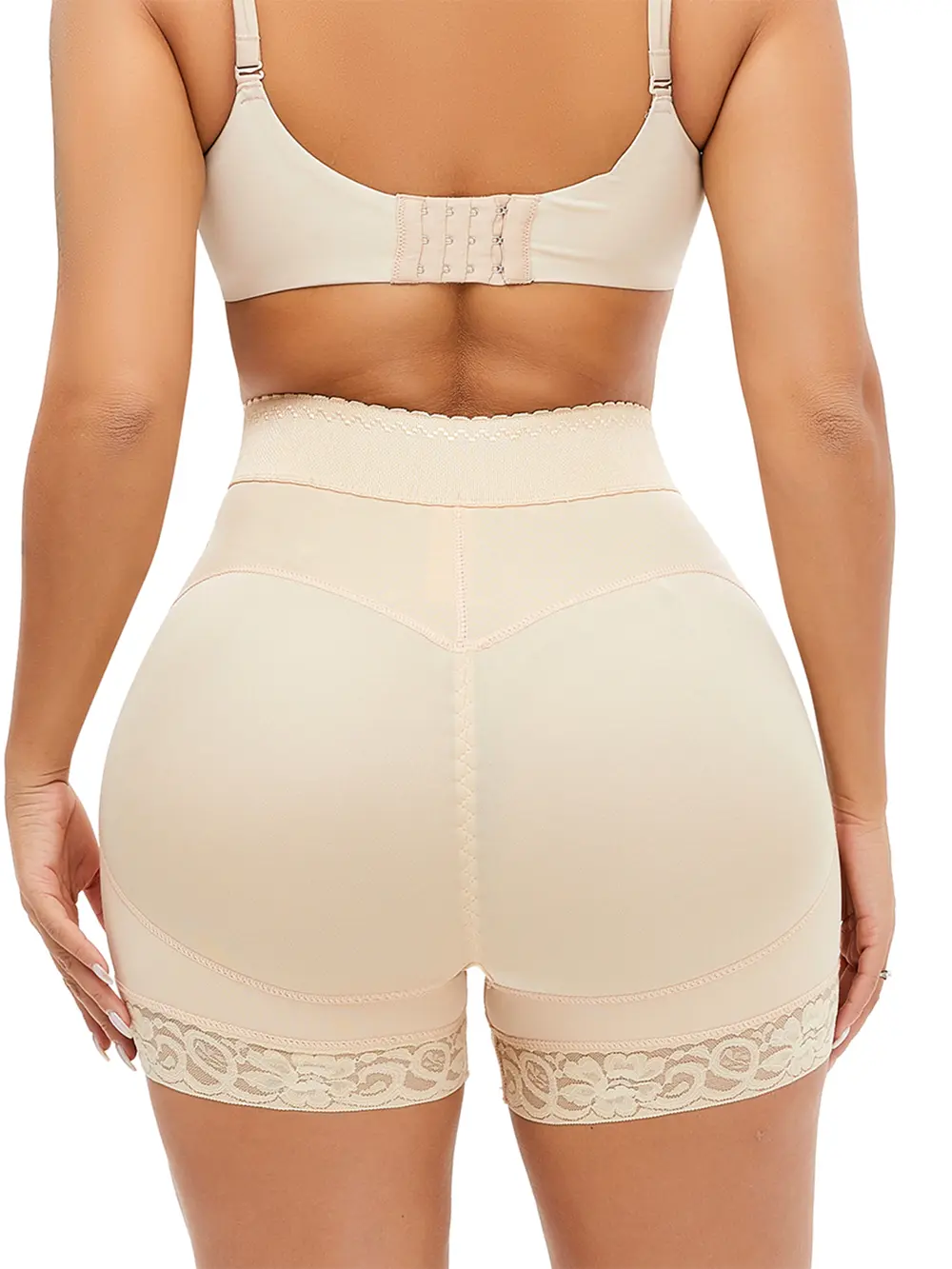 Full Size Lace Detail Hook-and-Eye Shaping Shorts, image 8