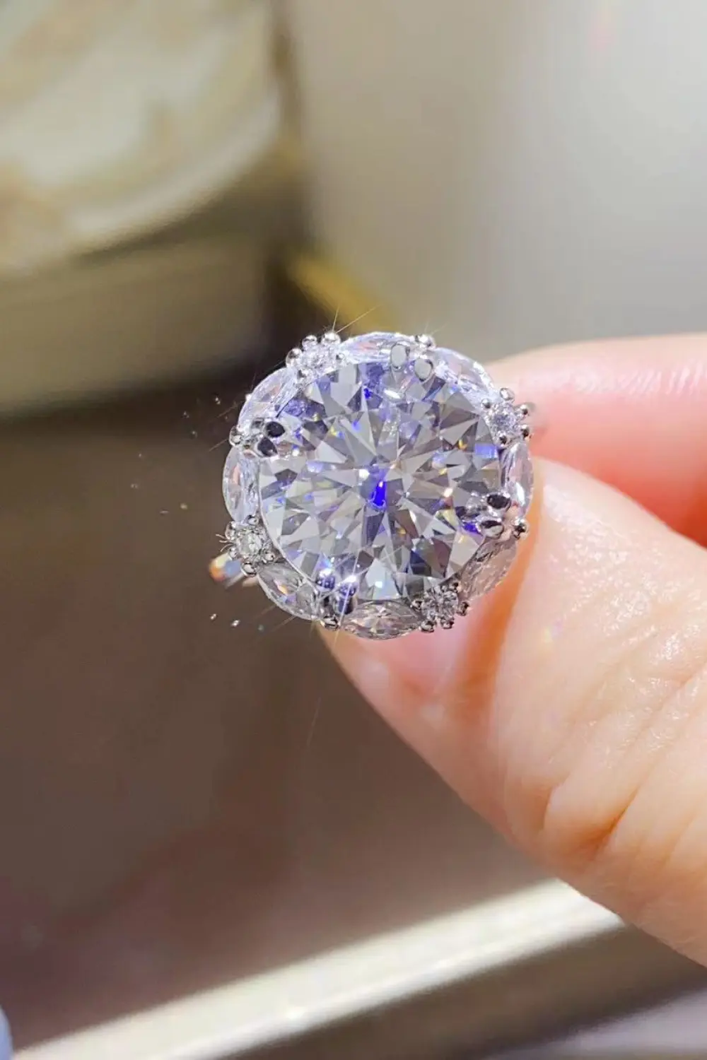 5 Carat Moissanite 925 Sterling Silver Ring, image 4