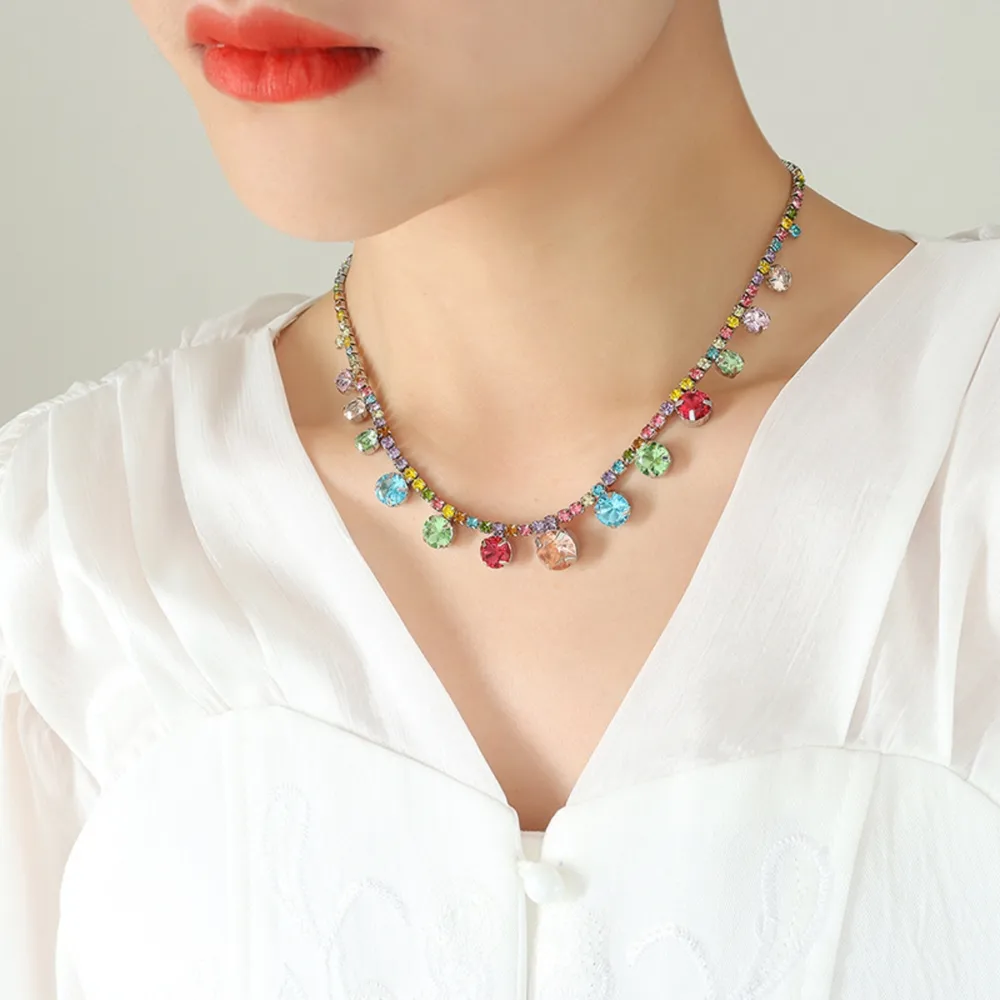 Crystal Copper Chain Necklace, image 4
