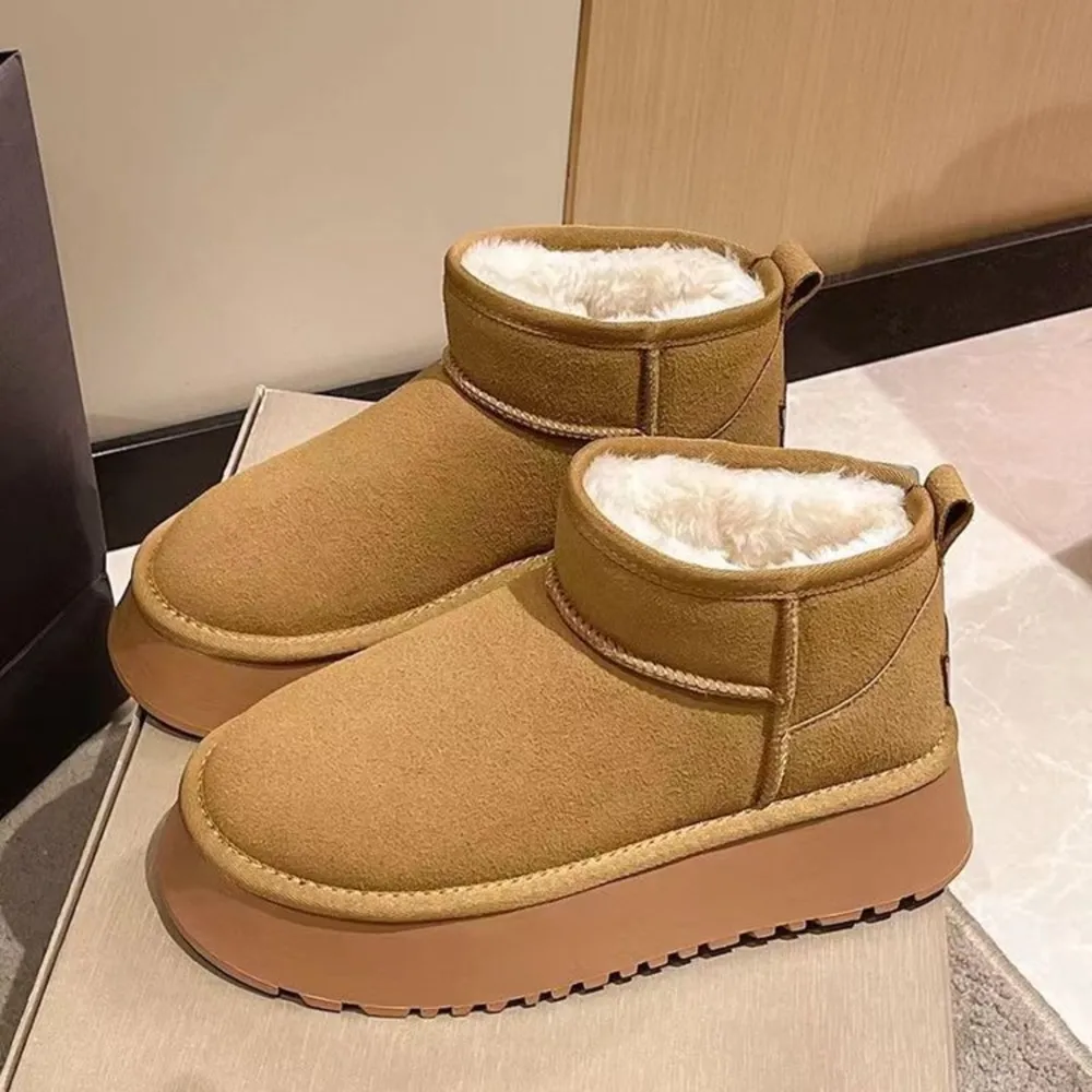 Fleece Lined Chunky Platform Mini Boots, image 3