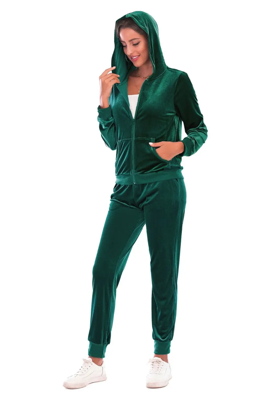 Zip-Up Hooded Jacket and Pants Set, image 5