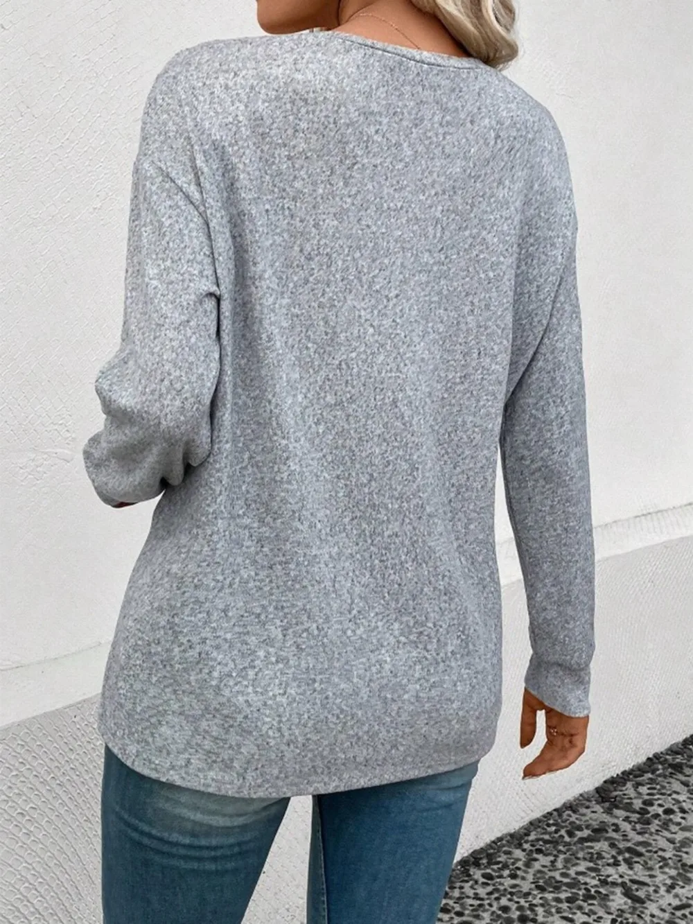 Round Neck Long Sleeve T-Shirt, image 12