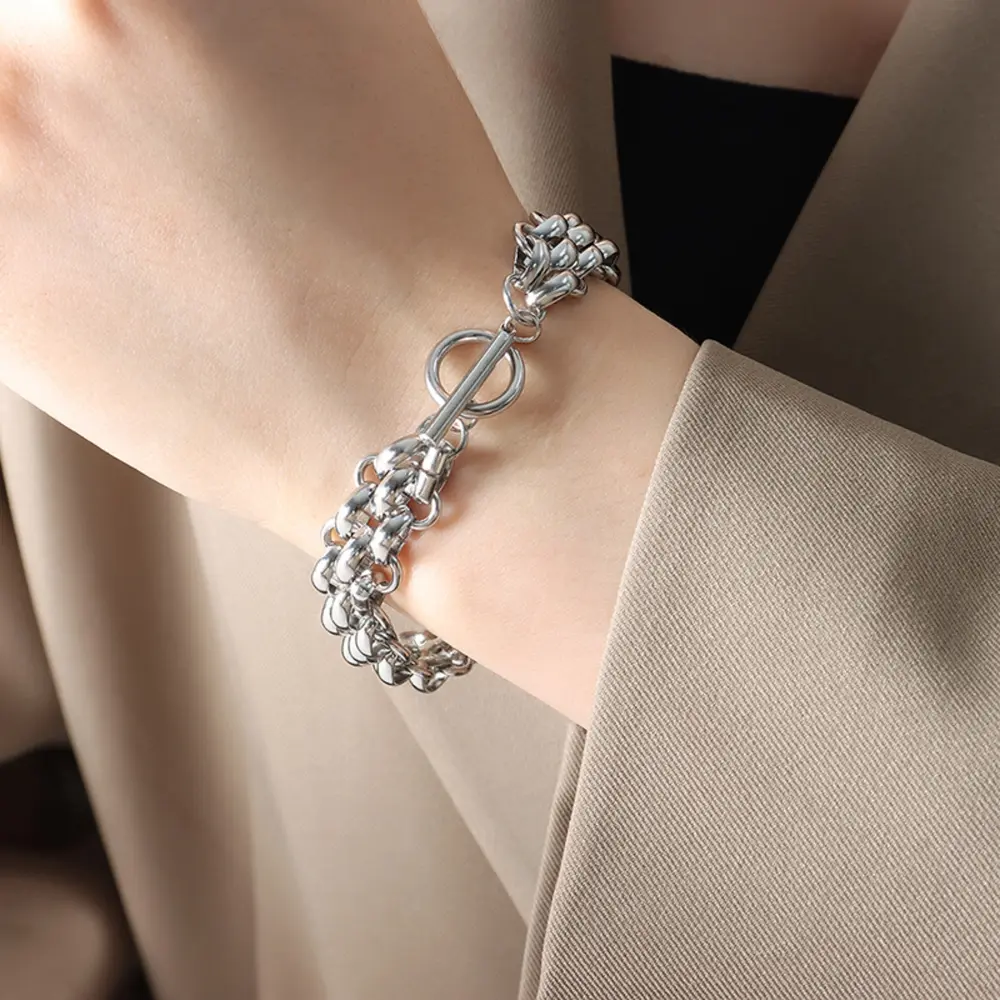 Gold-Plated Toggle Clasp Bracelet, image 3