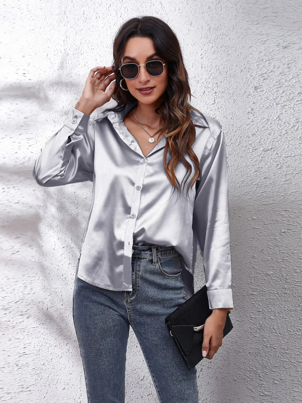 Button Up Collared Neck Long Sleeve Shirt, image 10