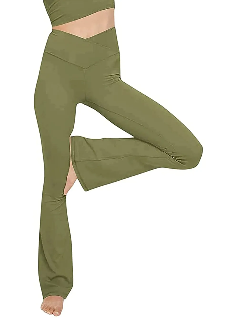 V-Waist Bootcut Long Pants, image 23