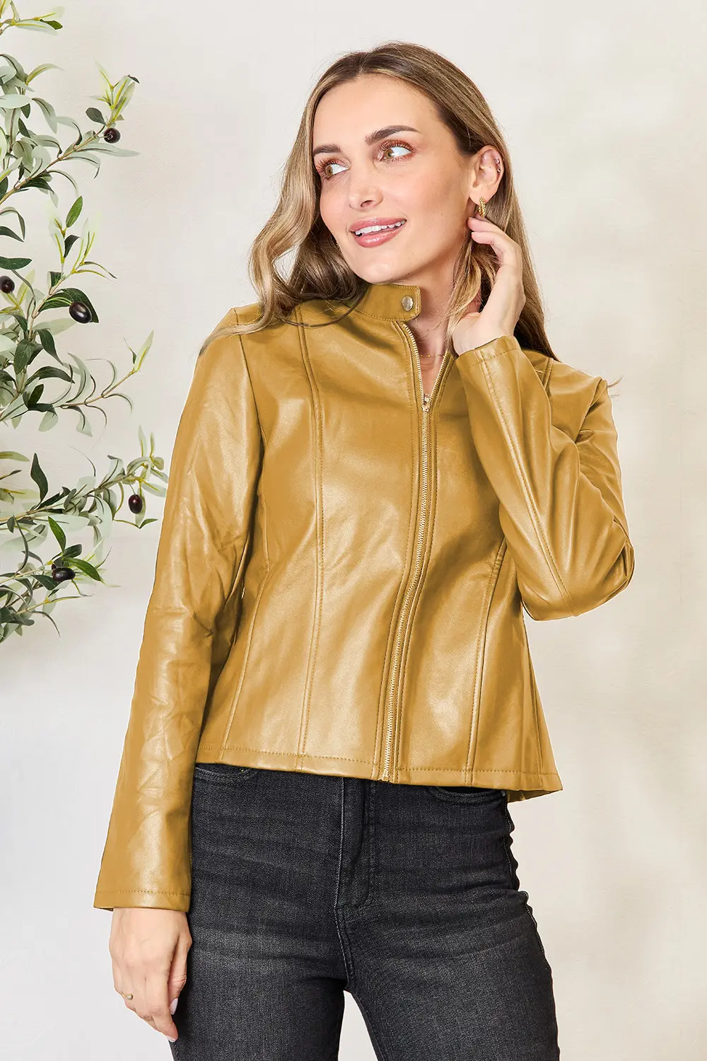 Mock Neck Zip Up Jacket, image 20