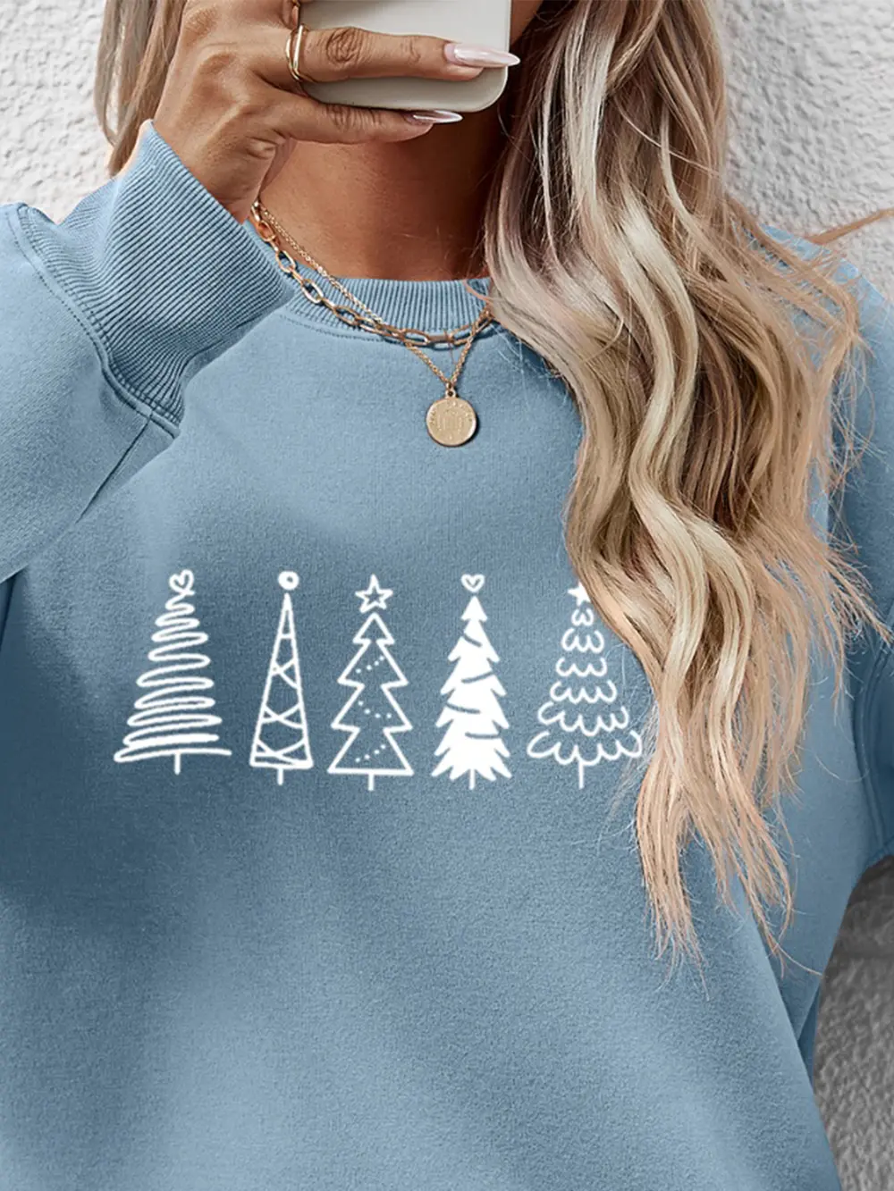 Christmas Tree Graphic Drop Shoulder Sweatshirt, image 18