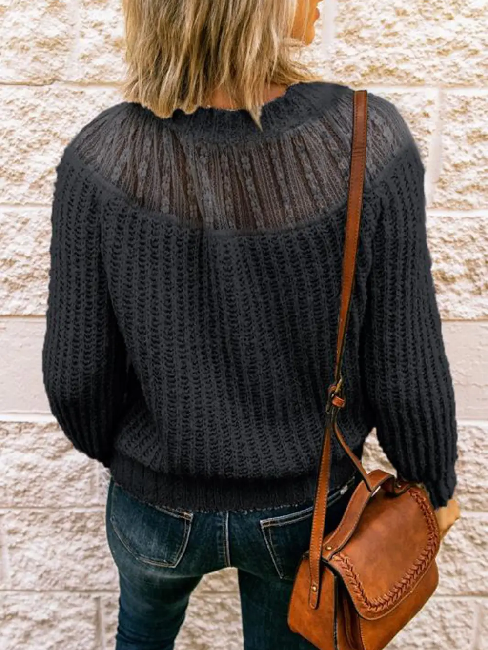 Round Neck Rib-Knit Sweater, image 15