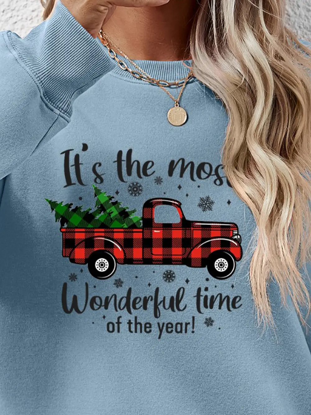 Graphic Round Neck Long Sleeve Sweatshirt, image 20