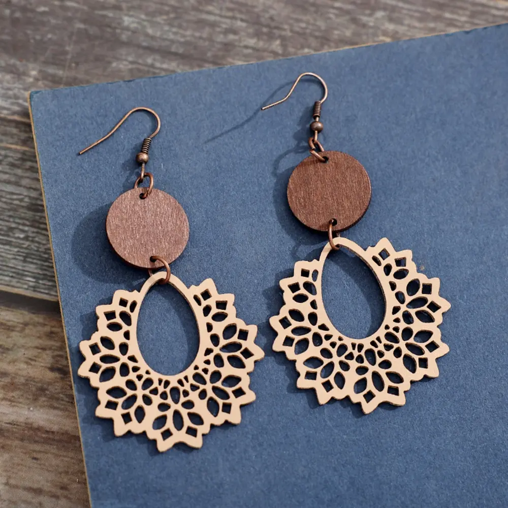 Geometric Cutout Dangle Earrings, image 14