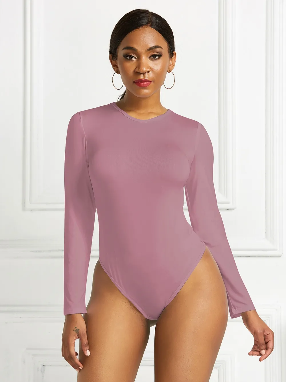 Round Neck Long Sleeve Bodysuit, image 27