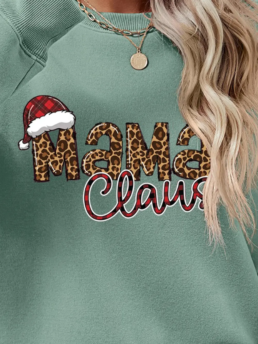 Round Neck Letter Graphic Long Sleeve Sweatshirt, image 20