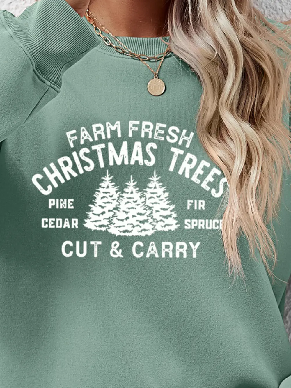 Round Neck Graphic Long Sleeve Sweatshirt, image 20