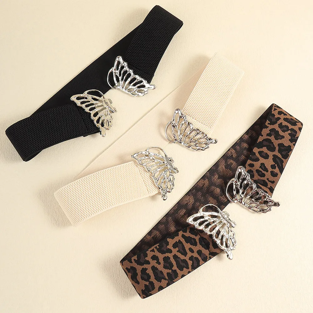 Butterfly Alloy Buckle Elastic Belt, image 7