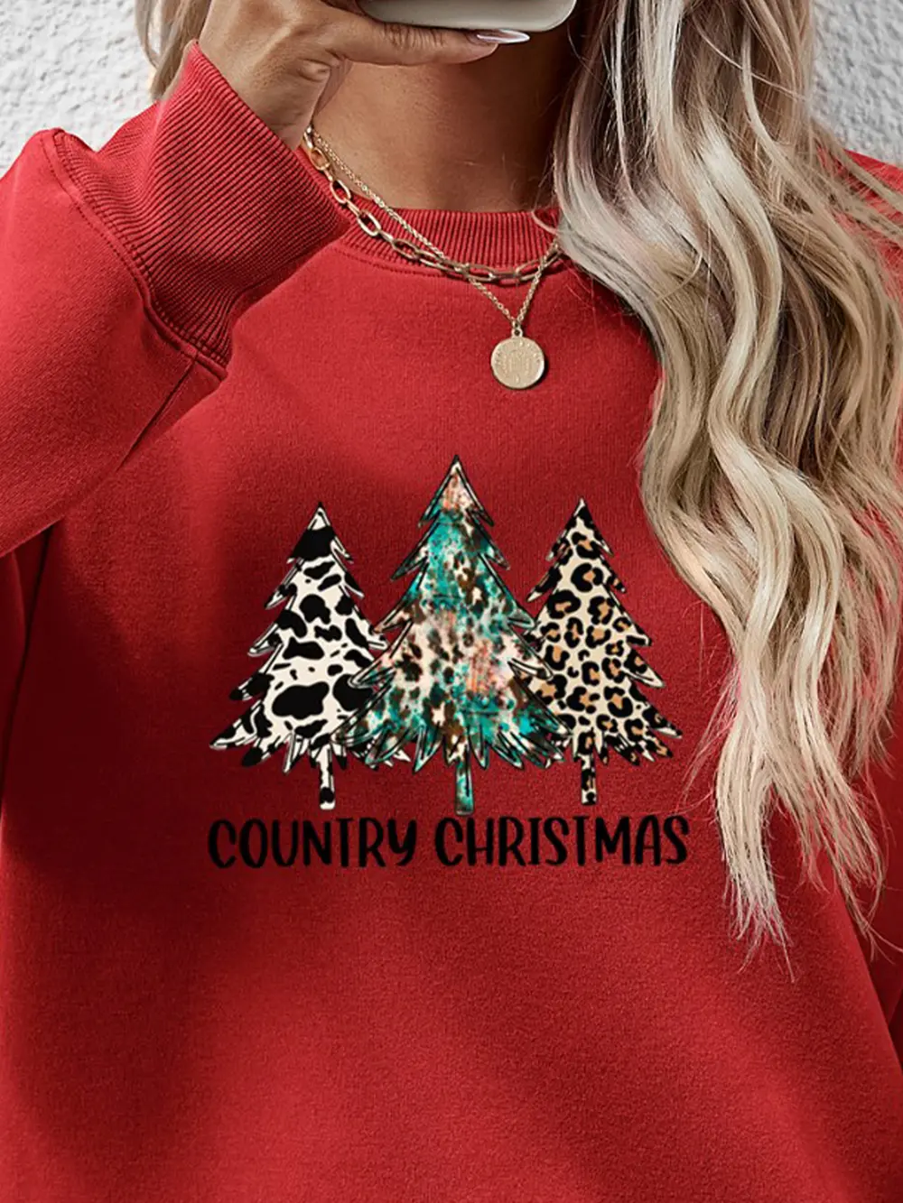 Graphic Round Neck Dropped Shoulder Sweatshirt, image 3