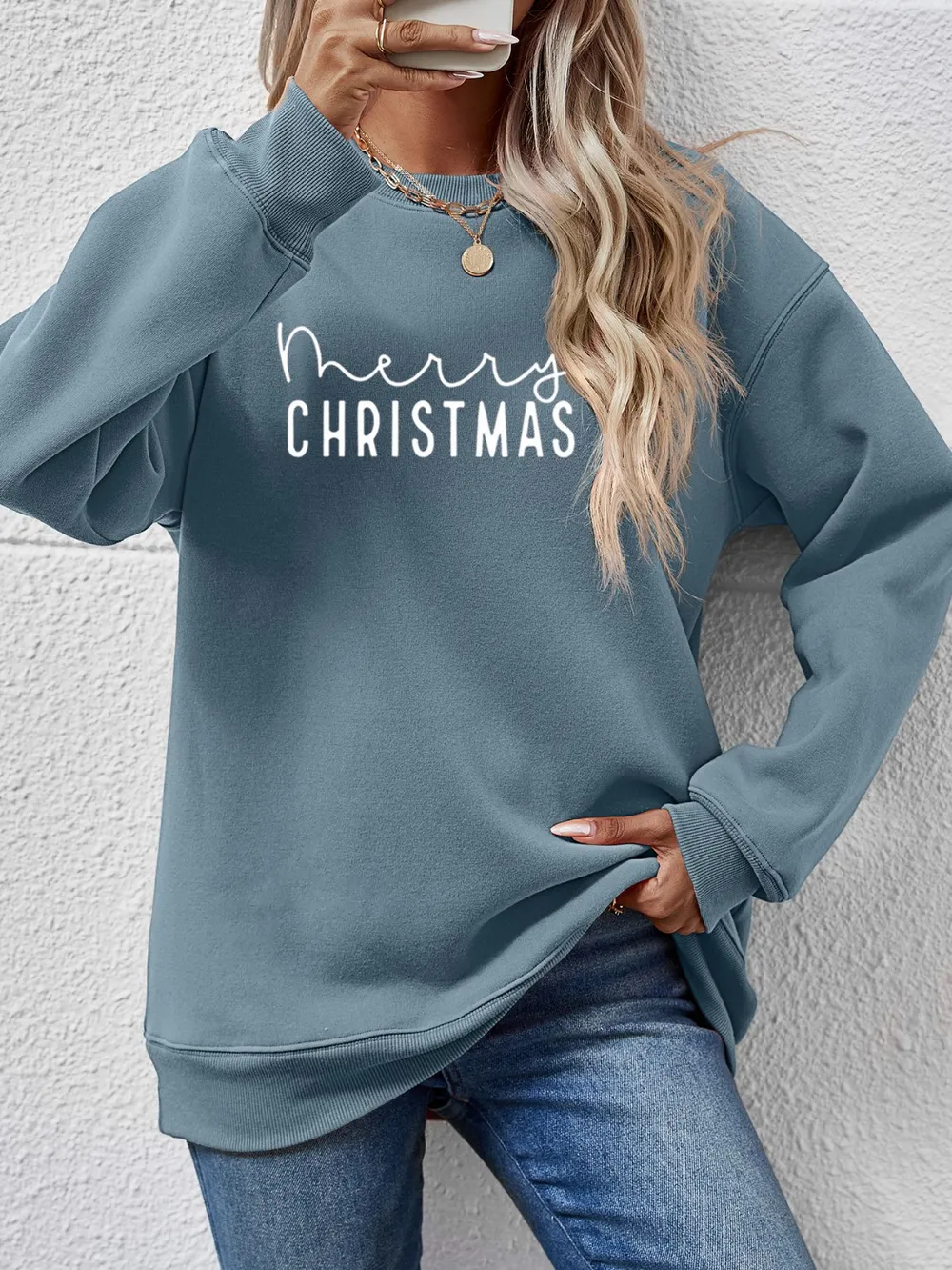 MERRY CHRISTMAS Dropped Shoulder Sweatshirt, image 14