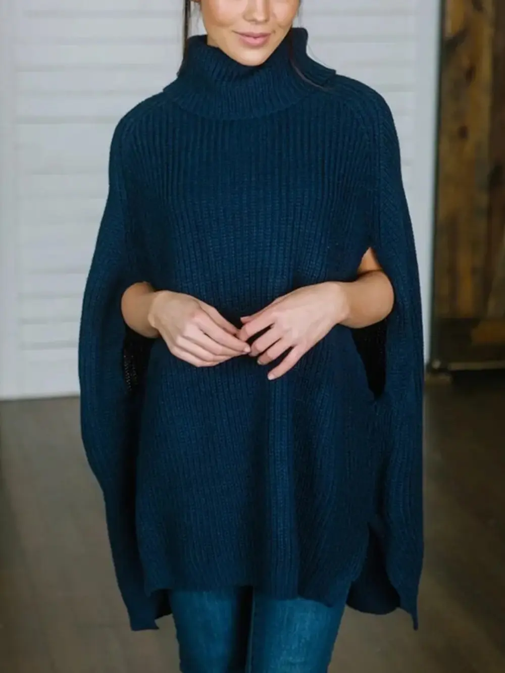 Turtleneck Slit Sweater, image 11