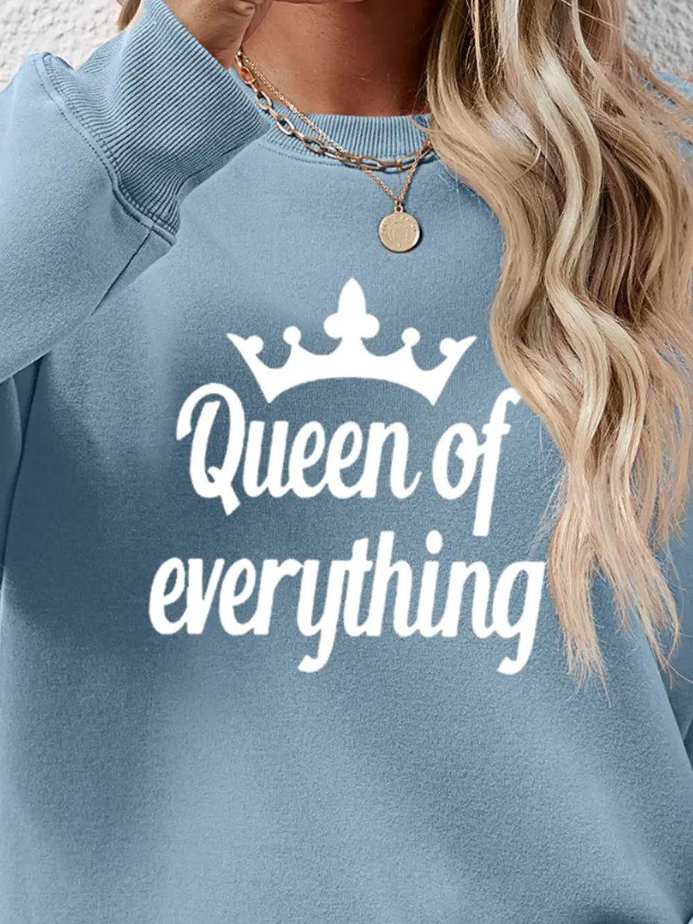 QUEEN OF EVERYTHING Round Neck Sweatshirt, image 3