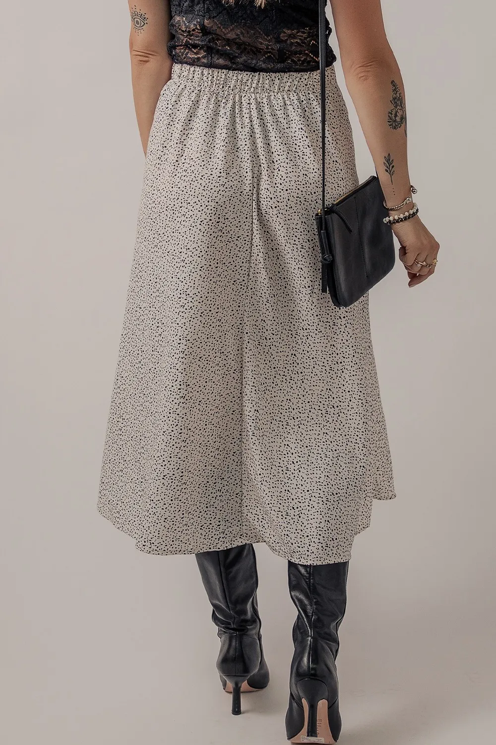 Speckle High Waist Midi Skirt, image 2