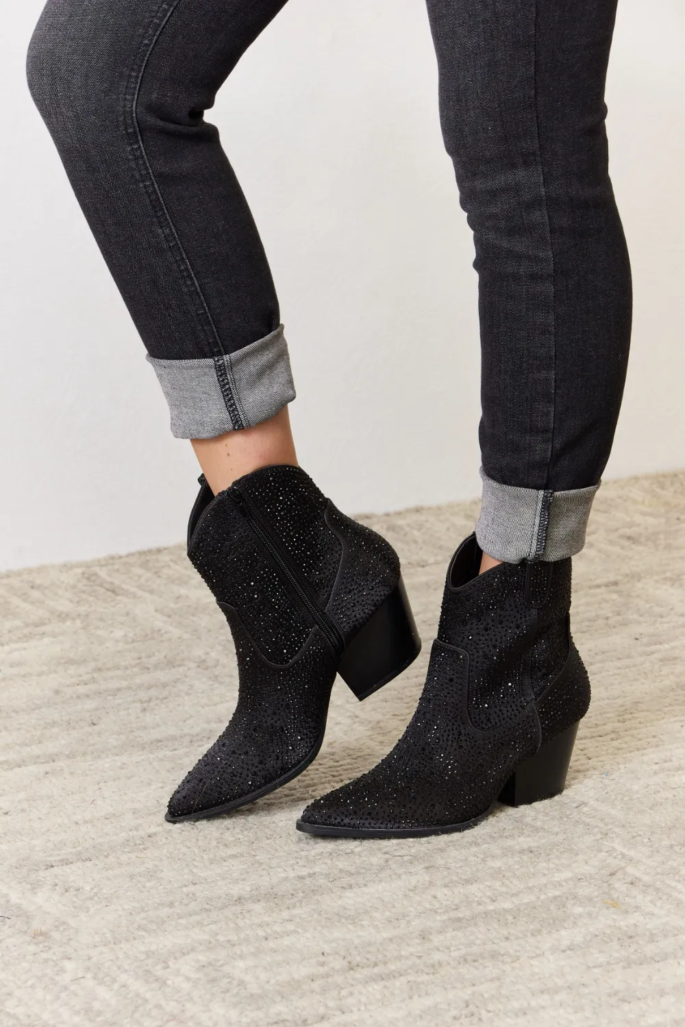 Rhinestone Ankle Cowboy Boots, image 3