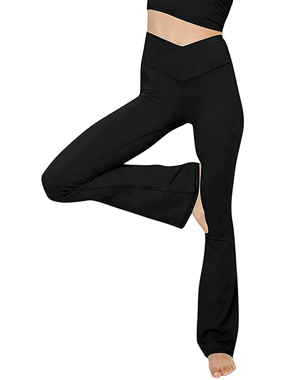 V-Waist Bootcut Long Pants, image 22