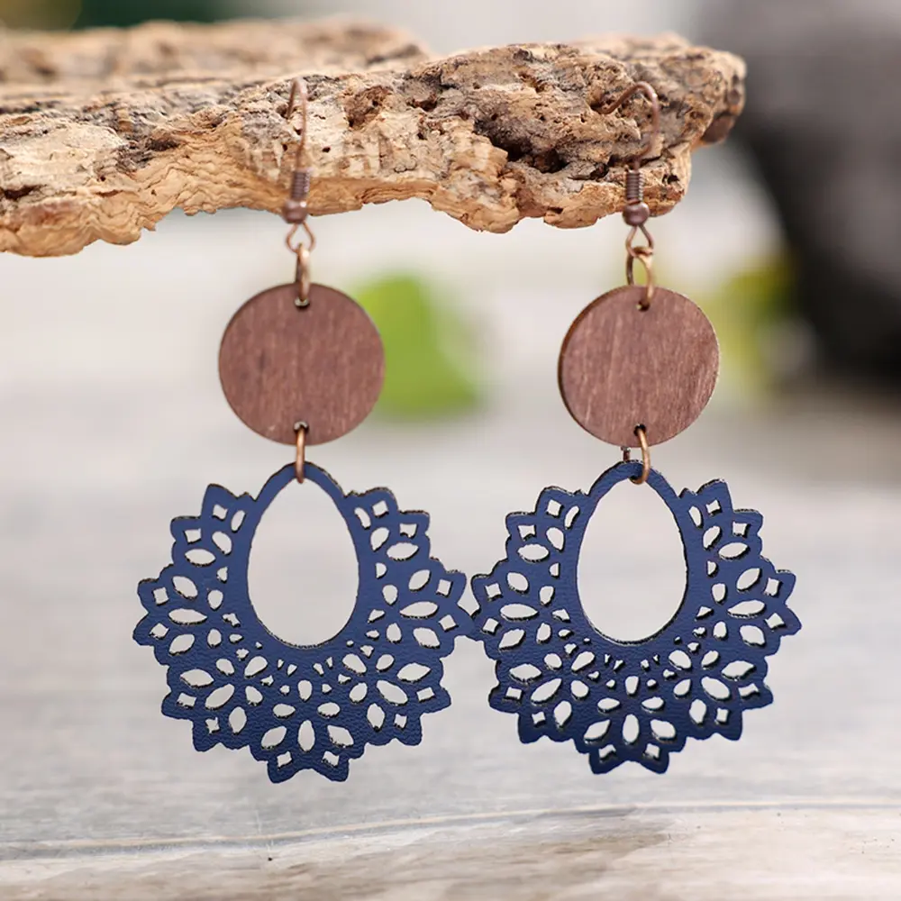 Geometric Cutout Dangle Earrings, image 10