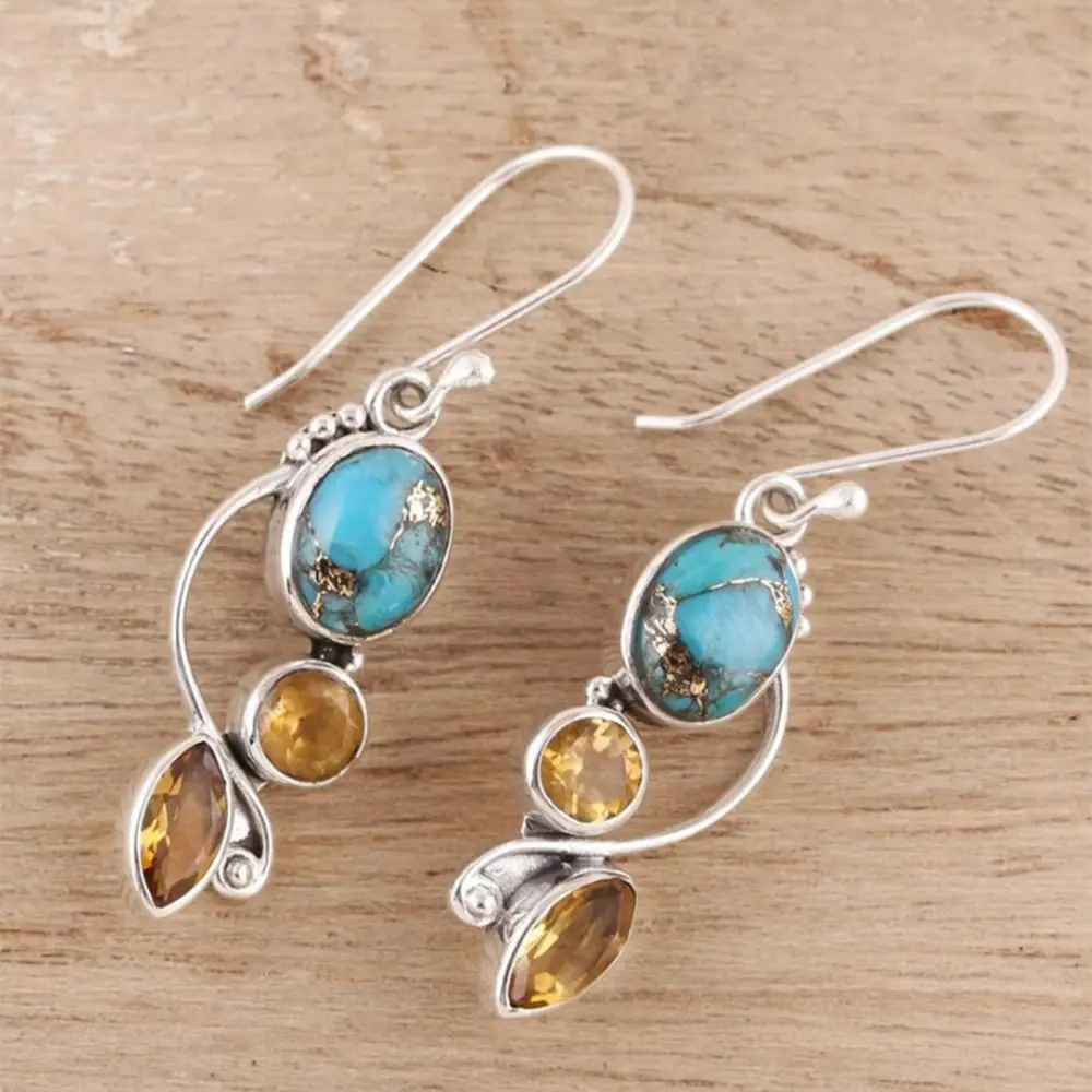 Geometric Alloy Dangle earrings, image 3