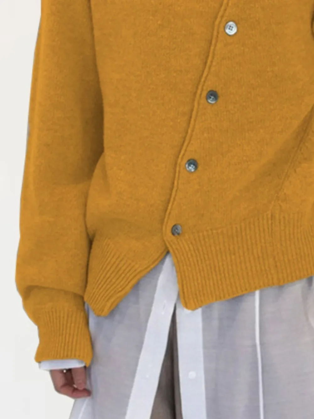 Dropped Shoulder Buttoned Cardigan, image 9