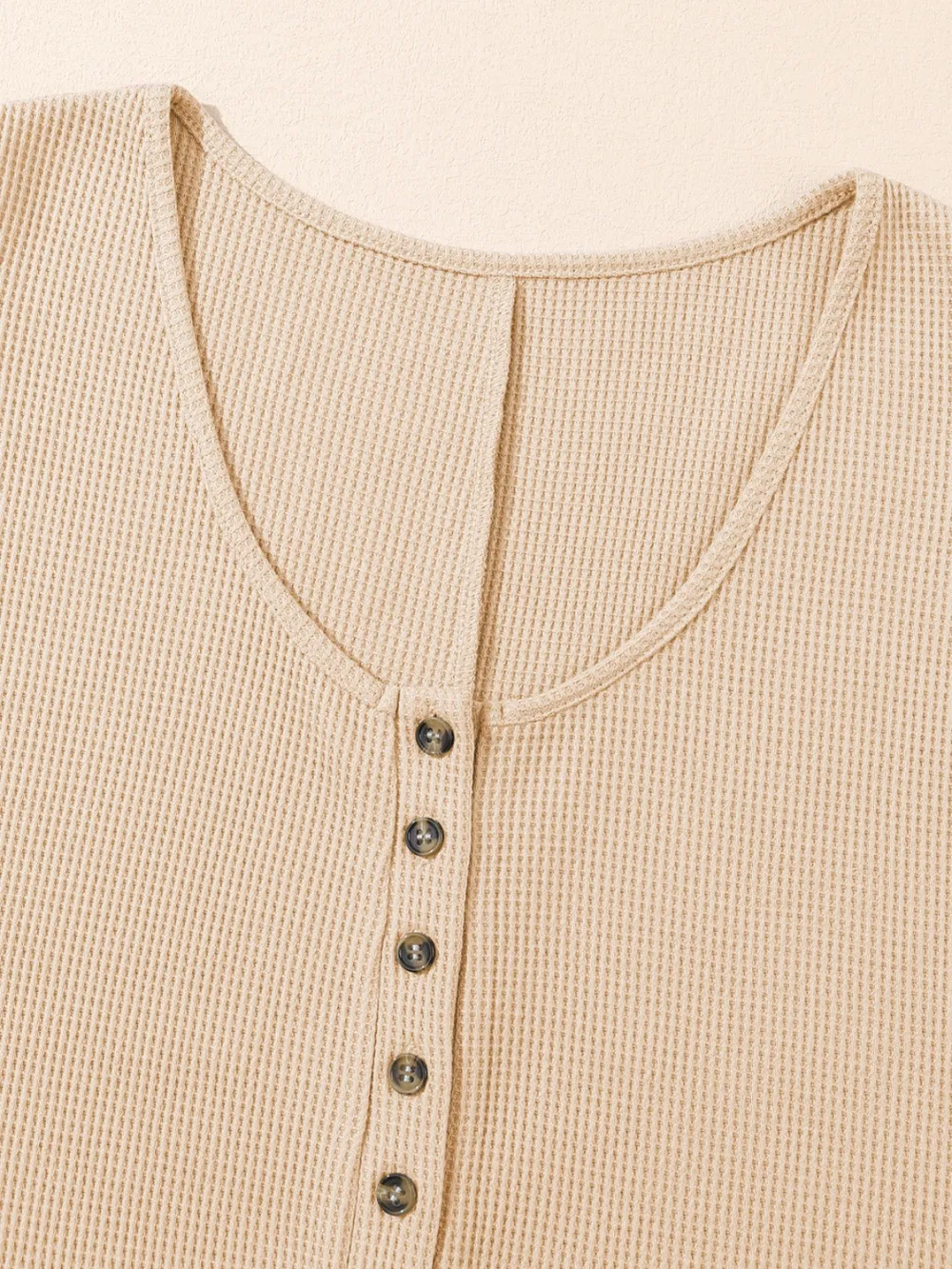 Waffle-Knit Half Button Sleeveless Romper with Pockets, image 10