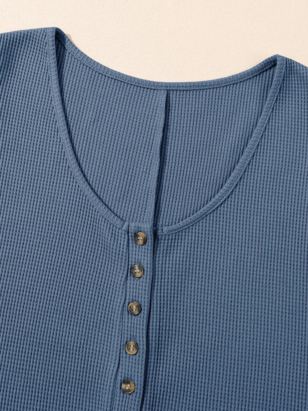 Waffle-Knit Half Button Sleeveless Romper with Pockets, image 11