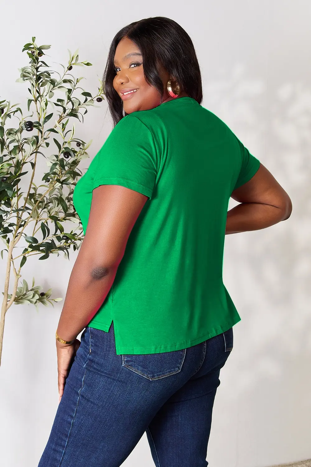 Full Size Round Neck Short Sleeve T-Shirt, image 19