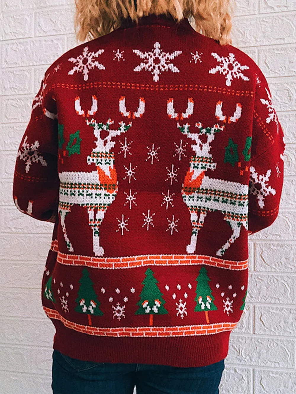 Turtleneck Drop Shoulder Long Sleeve Sweater, image 5