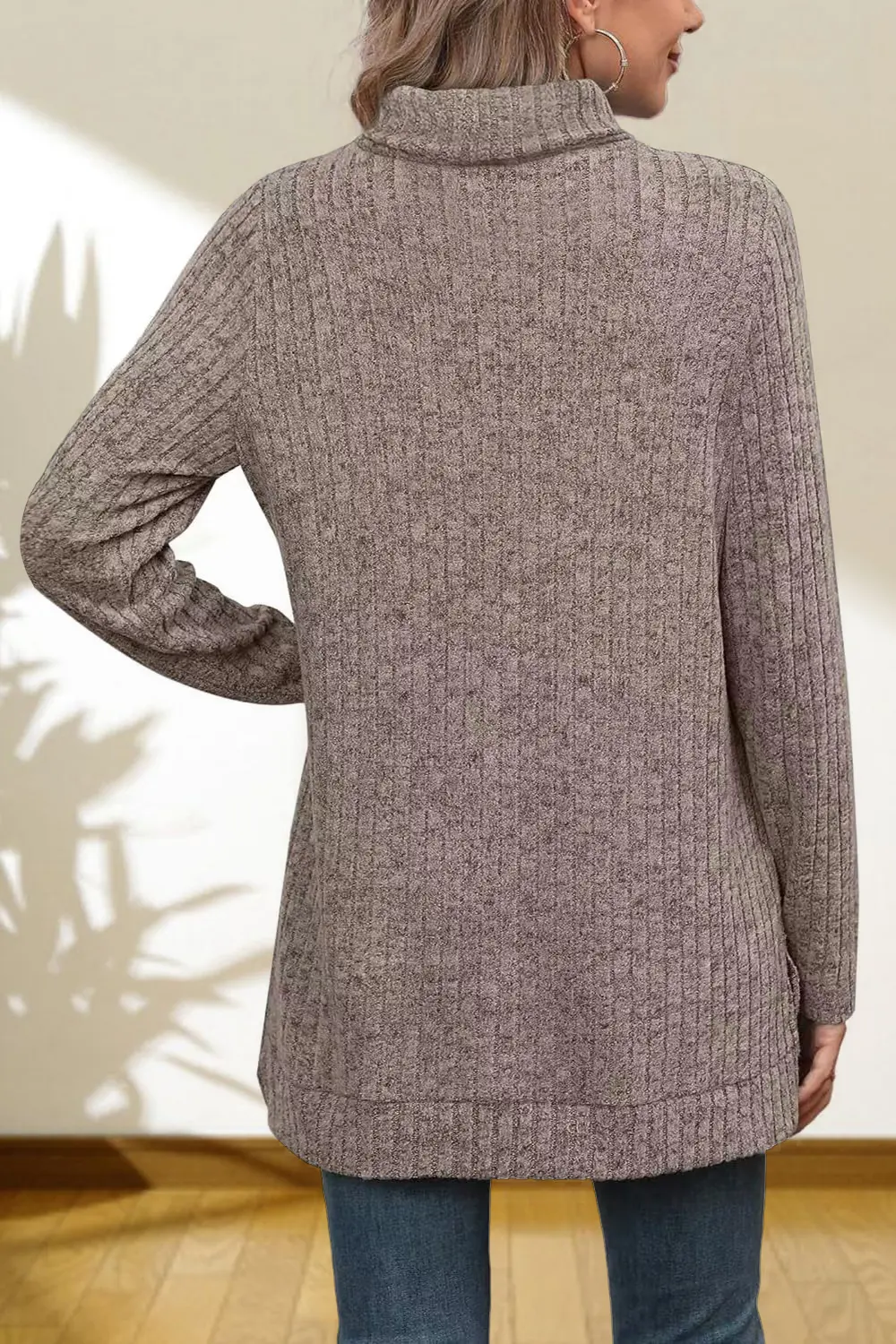 Turtleneck High Low Top, image 16