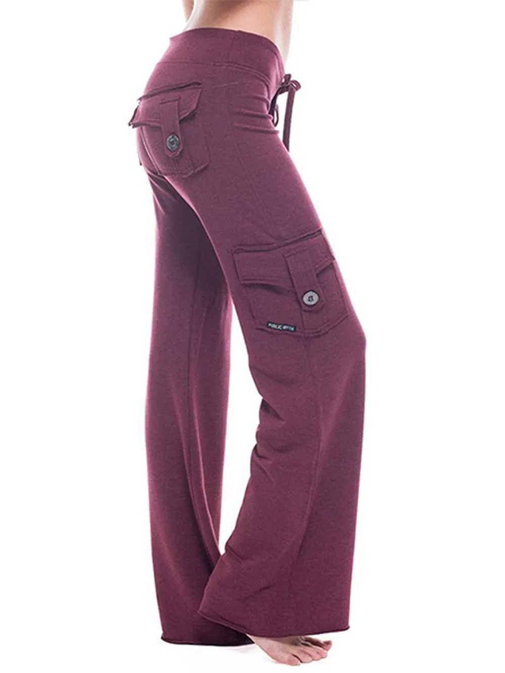 Mid Waist Pants with Pockets, image 21