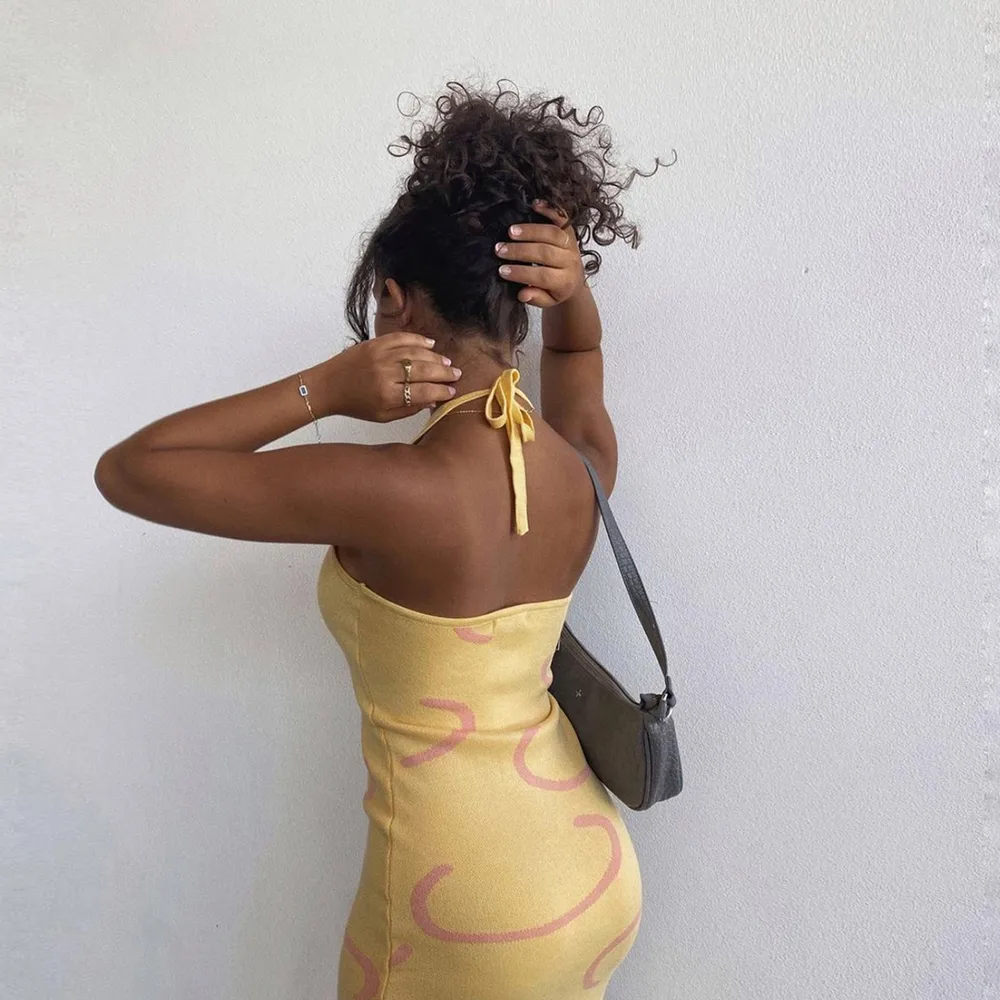 Halter Neck Midi Sweater Dress, image 2