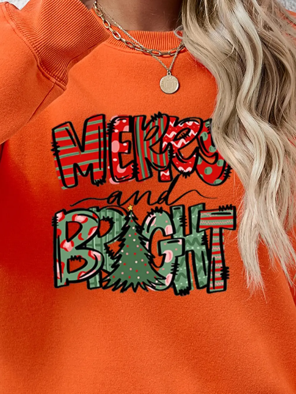 MERRY AND BRIGHT Long Sleeve Sweatshirt, image 21