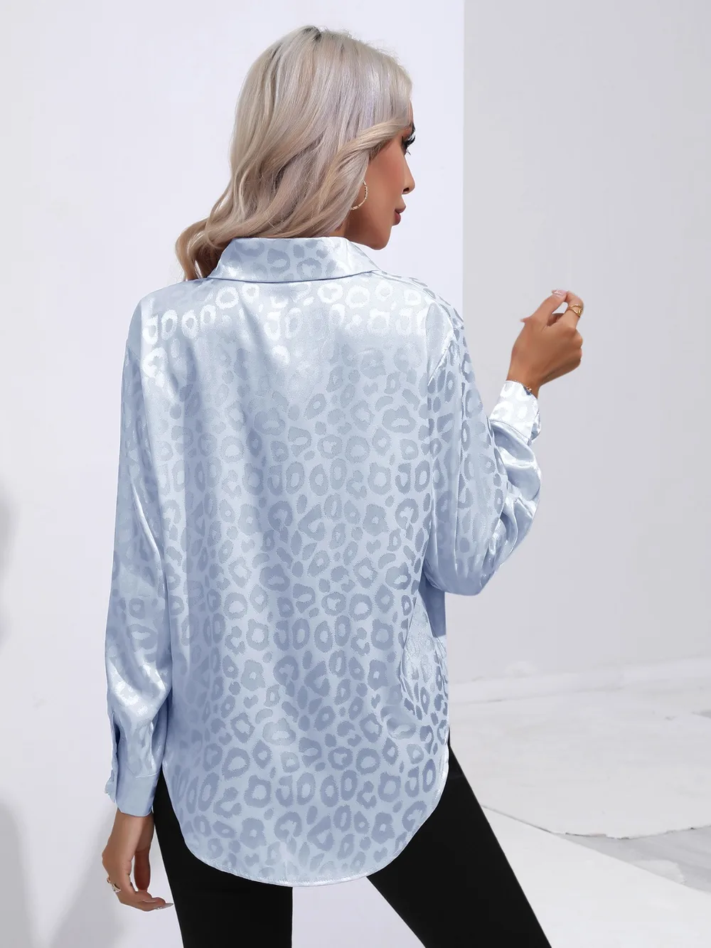 Printed Collared Neck Buttoned Shirt, image 4