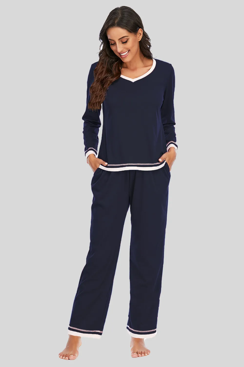 V-Neck Top and Pants Lounge Set, image 6