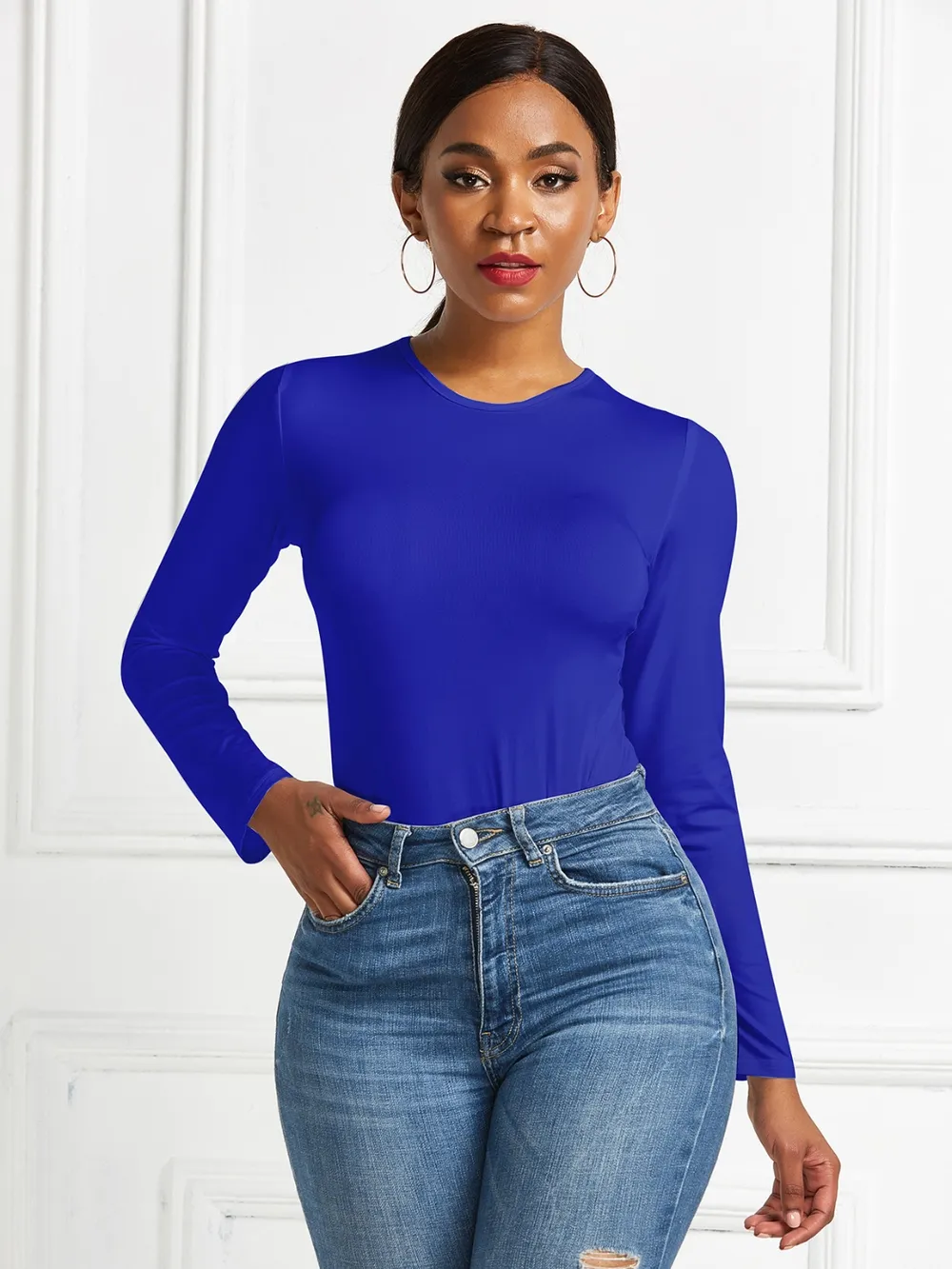 Round Neck Long Sleeve Bodysuit, image 14