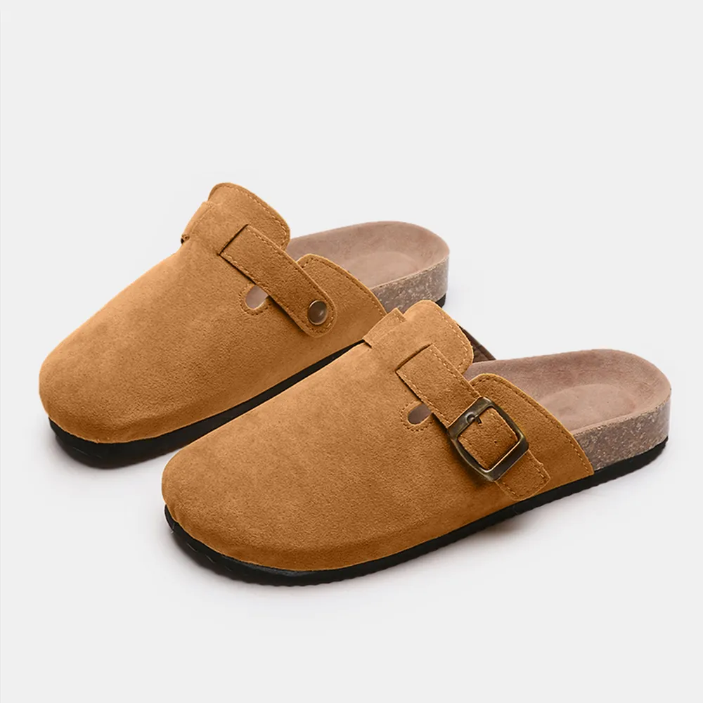 Suede Closed Toe Buckle Slide, image 16