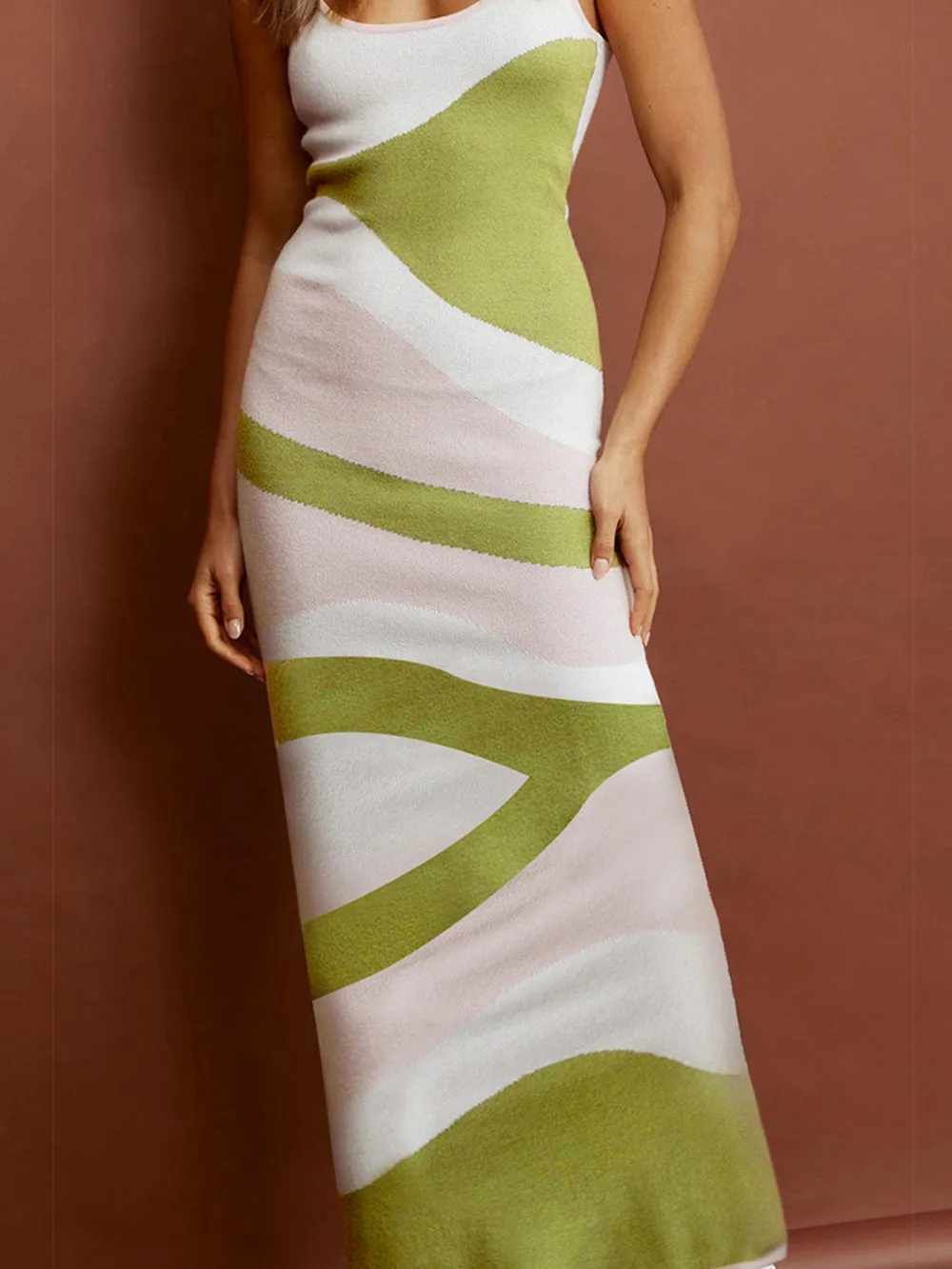 Spaghetti Strap Maxi Sweater Dress, image 15