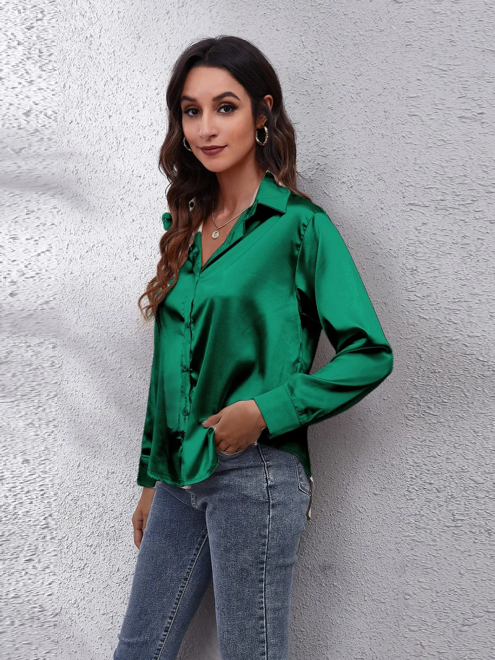 Button Up Collared Neck Long Sleeve Shirt, image 20