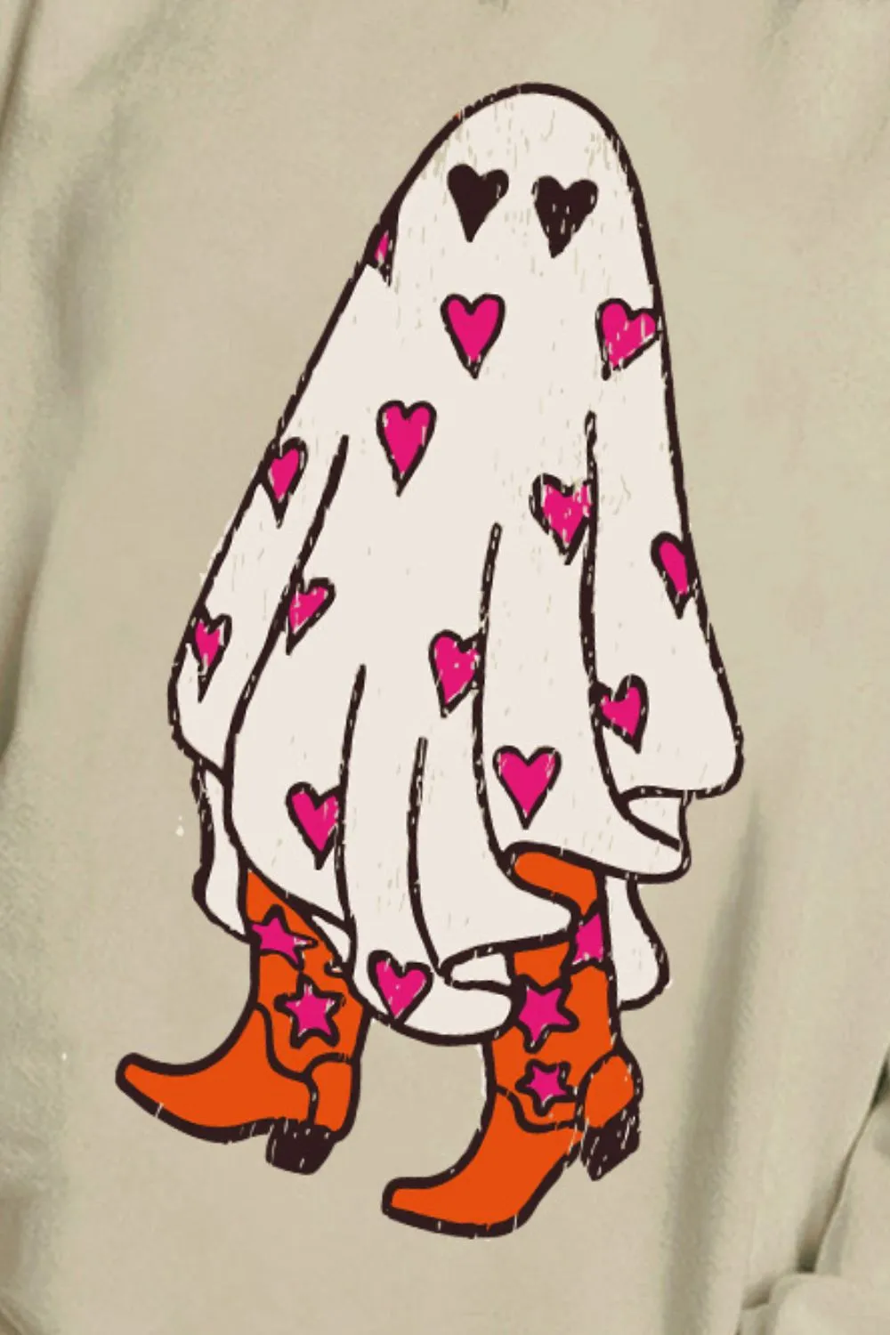 Ghost Graphic Dropped Shoulder Sweatshirt, image 3