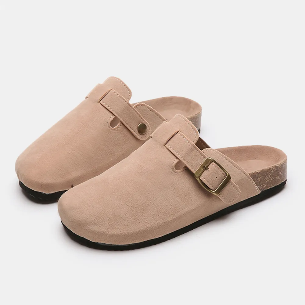 Suede Closed Toe Buckle Slide, image 17