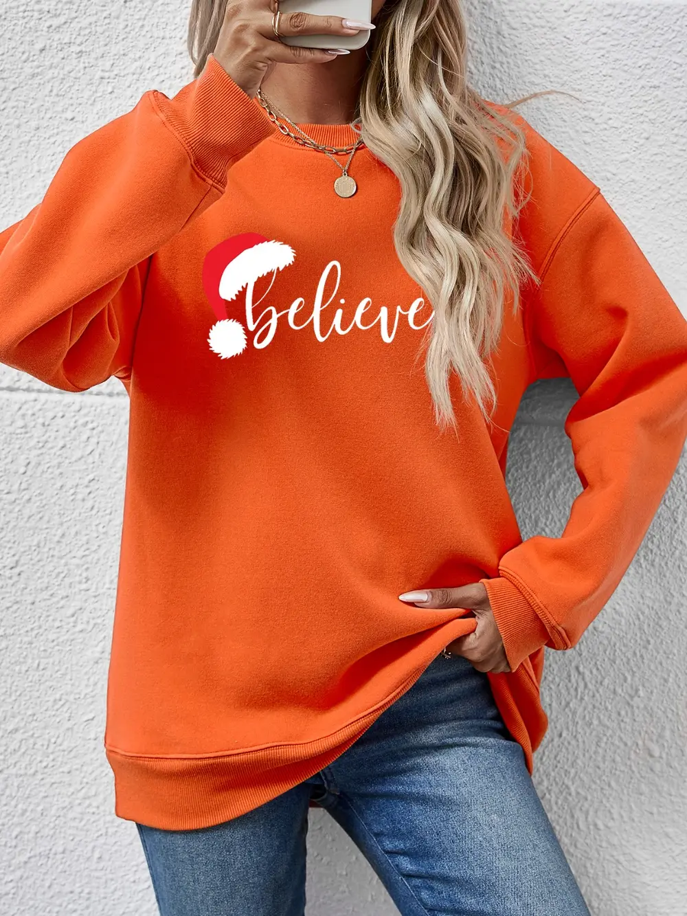BELIEVE Graphic Long Sleeve Sweatshirt, image 22